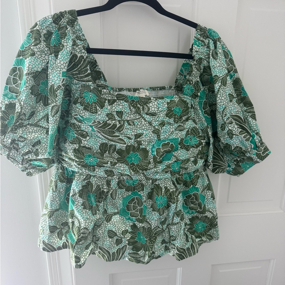 Anthropologie Green Top